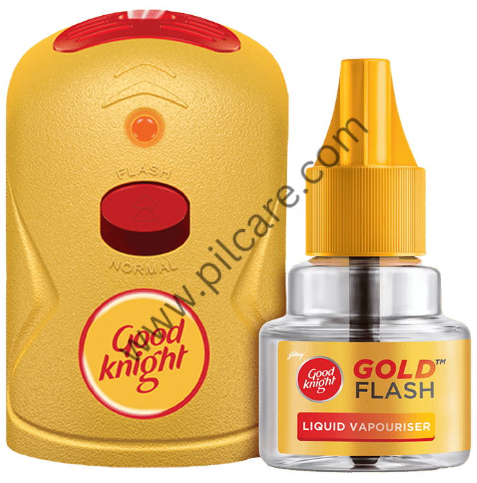 Good Knight Gold Flash Liquid Vapourizer with Gold Flash Refills (45 ml)