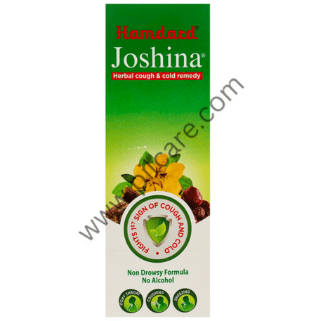 Hamdard Joshina Herbal Cough & Cold Syrup | Non-Drowsy Formula & No Alcohol