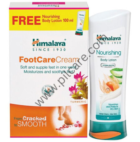 Himalaya Foot Care Cream with Himalaya Nourishing Body Lotion 100ml Free