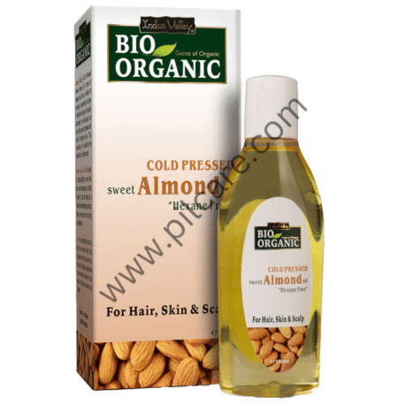 Indus Valley Bio Organic Cold Pressed Sweet Almond Oil for Hair & Skin