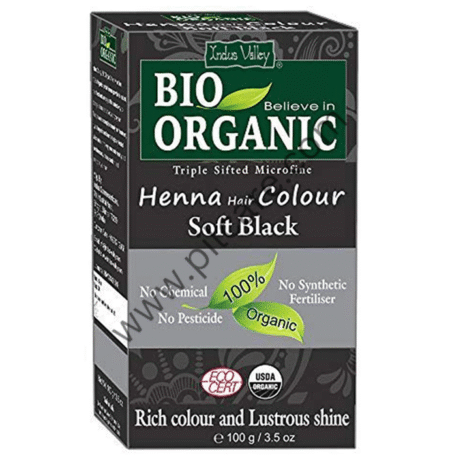 Indus Valley Bio Organic Henna Hair Color Soft Black