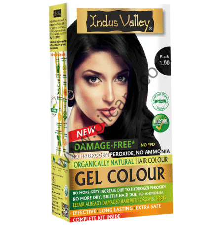 Indus Valley Damage-Free Gel Colour Complete Kit Black