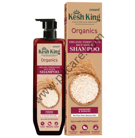 Kesh King Organics Anti Frizz Shampoo with Fermented Rice Water for Dry Frizzy Hair Shampoo
