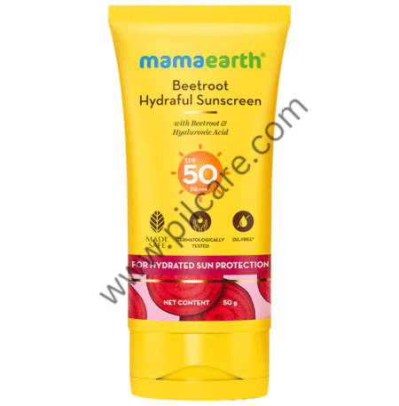 Mamaearth Beetroot Hydraful SPF 50 PA ++++ Sunscreen
