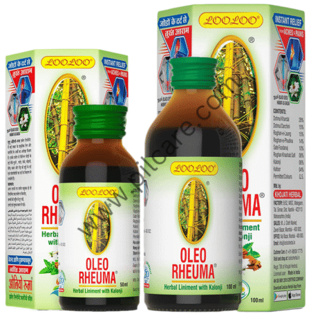LooLoo Combo Pack of Oleo Rhuma Herbal Liniment with Kalonji 50ml and 100ml