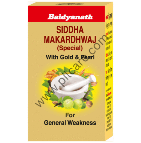 Baidyanath Siddha Makardhwaj Special with Gold & Pearl for General Weakness Tablet
