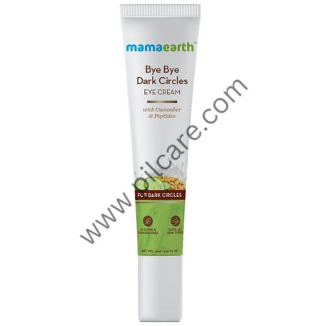Mamaearth Bye Bye Dark Circles Eye Cream with Cucumber | Silicon & Paraben-Free | For All Skin Types