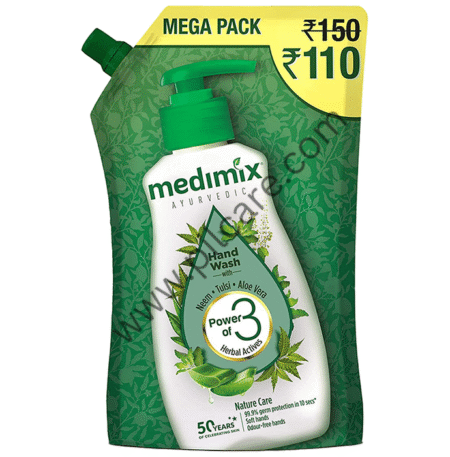 Medimix Ayurvedic Nature Care with Neem, Tulsi & Aloe Vera Hand Wash Mega Pack Refill (750ml Each)