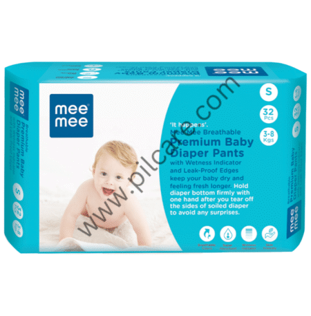 Mee Mee Breathable Premium Baby Diaper Pants with Wetness Indicator (32 Each)