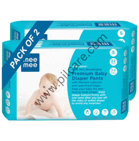 Mee Mee Breathable Premium Baby Diaper Pants with Wetness Indicator (32 Each) Small