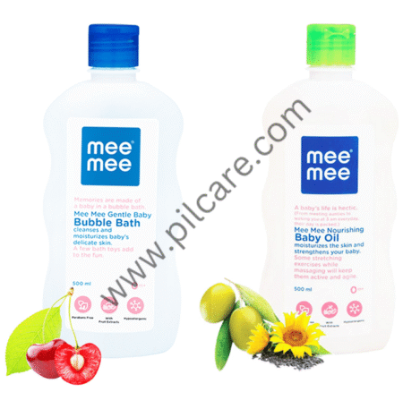 Mee Mee Combo Pack of Baby Bubble Bath & Nourshing Baby Oil (500ml Each)