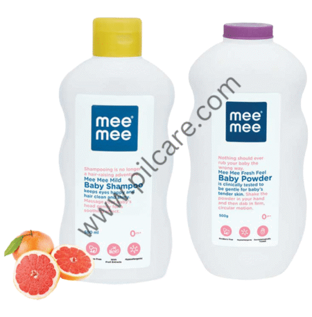 Mee Mee Combo Pack of Baby Shampoo & Fresh Feel Baby Powder (500ml Each)
