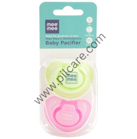 Mee Mee Orthodontic Baby Pacifier Pink and Green