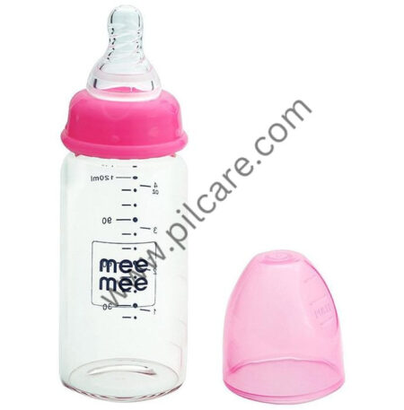 Mee Mee Premium Glass Feeding Bottle Pink