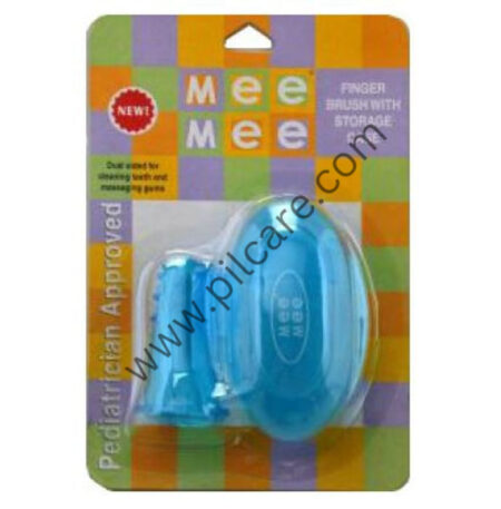 Mee Mee Unique Finger Brush with Cover Blue