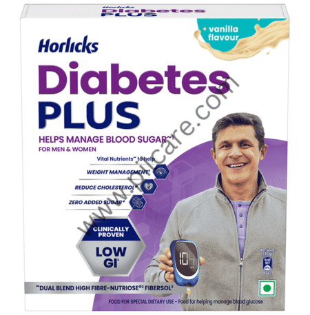 Horlicks Diabetes Plus for Blood Sugar & Weight Management | No Added Sugar Vanilla Powder