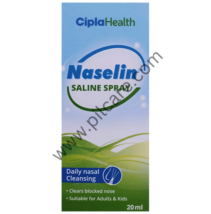 Naselin Saline Nasal Cleaning Spray for Adults & Kids | Clears Blocked Nose