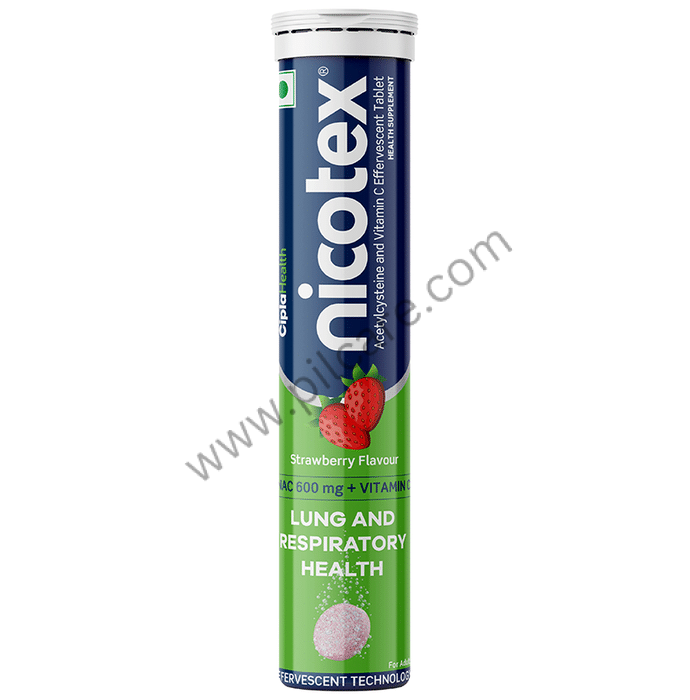 Nicotex Lung and Respiratory health Effervescent Tablet Strawberry