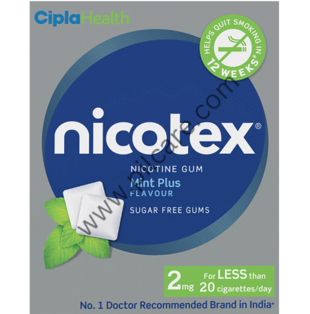 Nicotex Sugar Free Mint Plus Chewing Gums