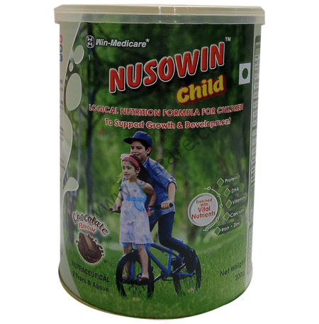 Nusowin Child with Vitamins & Minerals | For Growth & Development | Flavour Powder Chocolate