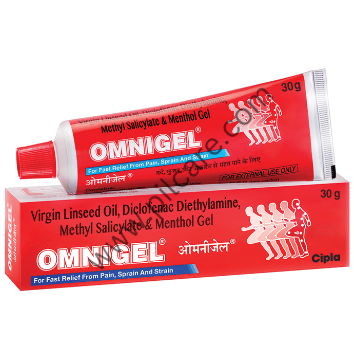 Omnigel Pain Relief from Sprain, Injury, Back Pain, Muscle Pain, Body Pain, Knee Pain, Joint Pain