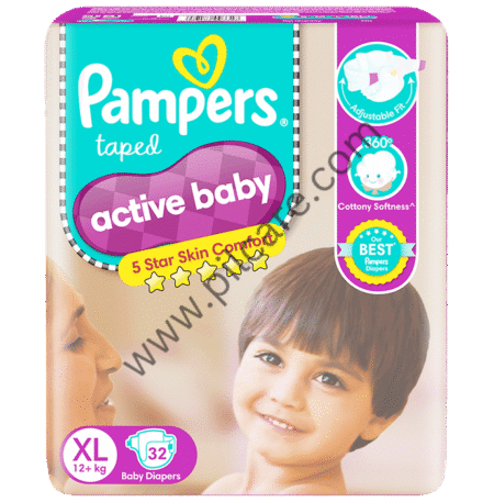 Pampers Active Baby with Comfortable Fit | Size Diaper XL