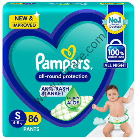 Pampers All-Round Protection Anti Rash Blanket Diaper Lotion with Aloe Vera Small