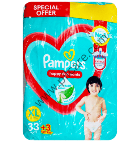 Pampers Happy Skin Pants With Anti Rash Lotion Diaper XL with Aloevera