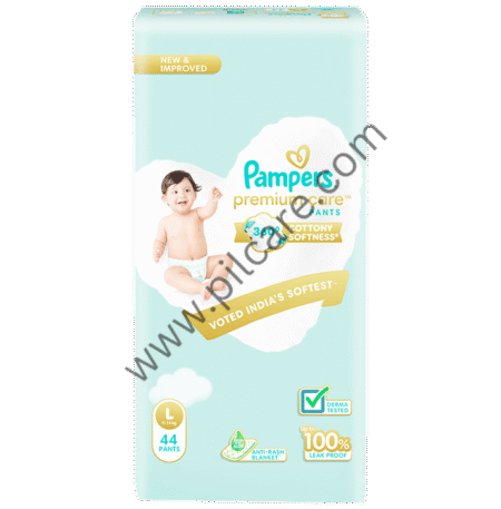 Pampers Premium Care Pants with Aloe Vera & Cotton-Like Softness | Size Large