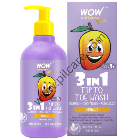 WOW Skin Science Kids 3 in 1 Tip to Toe Wash Mango