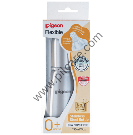 Pigeon Flexible 0+ Months Stainless Steel 150ml Feeding Bottle