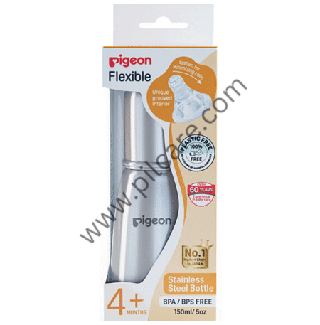 Pigeon Flexible 4+ Months Stainless Steel 150ml Feeding Bottle