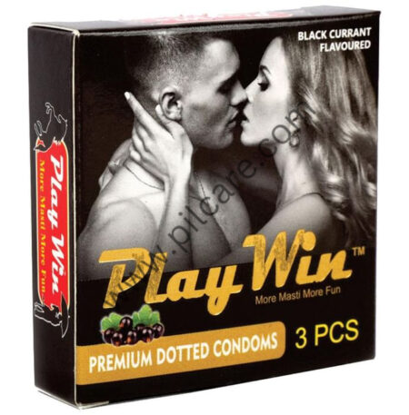 Play Win Premium Dotted Condom Blackcurrant