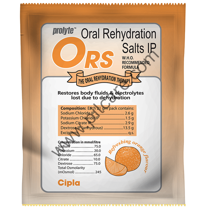 Prolyte ORS for Restoring Body Fluids & Electrolytes | Flavour Powder ...