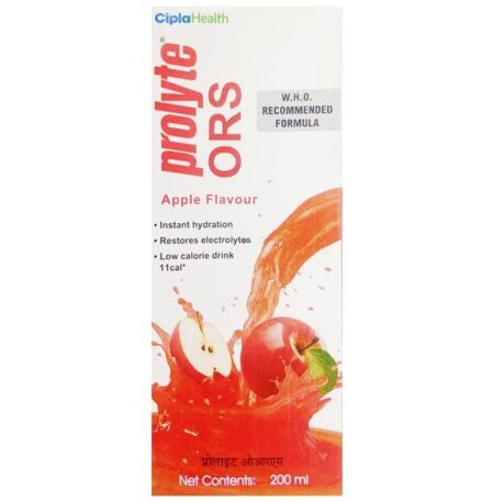 Prolyte ORS Ready To Drink for Body Fluid & Electrolyte Replenishment | For Stomach Care & Dehydration | Flavour Apple