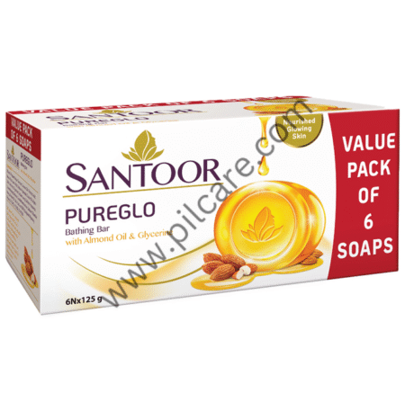Santoor Pureglo Bathing Bar (125gm Each)