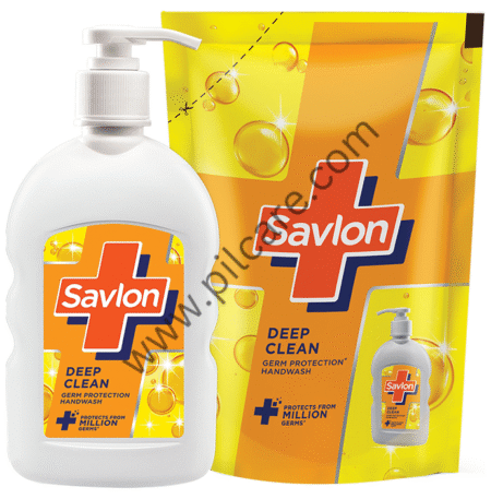 Savlon Combo Pack of Germ Protection Handwash 200ml & Refill Pouch 175ml Deep Clean