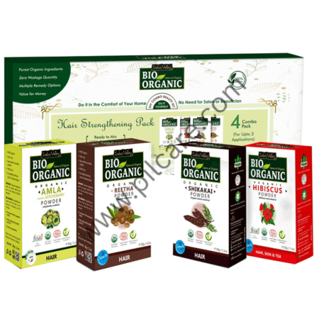 Indus Valley Bio Organic Hair Strengthening Pack DIY Combo Beauty Kit