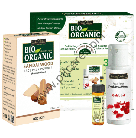 Indus Valley Bio Organic Rejuvenating Ubtan Face Pack DIY Combo Beauty Kit