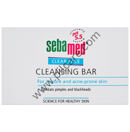 Sebamed Clear Face Cleansing Bar for Acne Prone Skin | Combats Pimples & Blackheads
