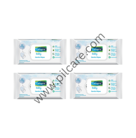Cetaphil Baby Gentle Wipes Pack of 4 (40 Each)