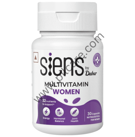 Siens by Dabur Multivitamin Women Capsule 32 nutrients, Boost Energy, Hormonal balance Capsule