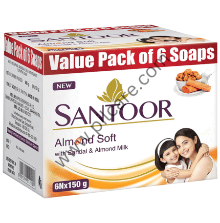 Santoor Almond Soft Soap (150gm Each)