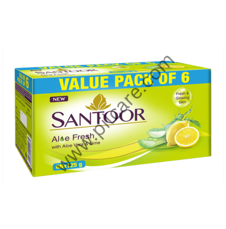 Santoor Aloe Fresh Soap (125gm Each)
