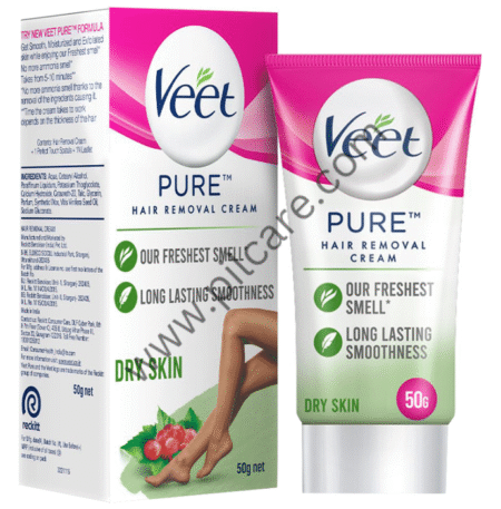 Veet Pure Hair Removal Cream for Women | No Ammonia Smell | For Dry Skin