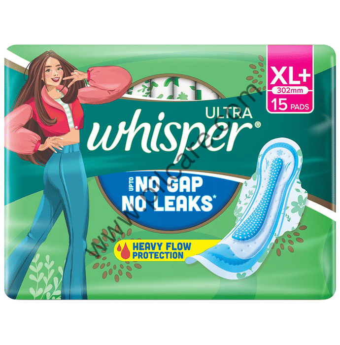 Whisper Ultra No Gap No Leaks Sanitary Pad XL+
