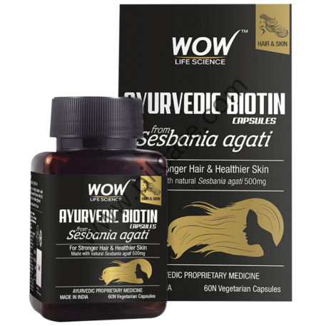 WOW Life Science Ayurvedic Biotin Vegetarian Capsule