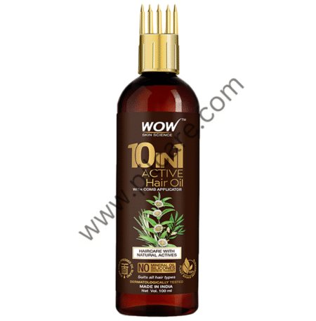 WOW Skin Science 10 in 1 Active Hair Oil with Comb Applicator