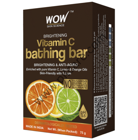 WOW Skin Science Brightening Vitamin C Bathing Bar (75gm Each)