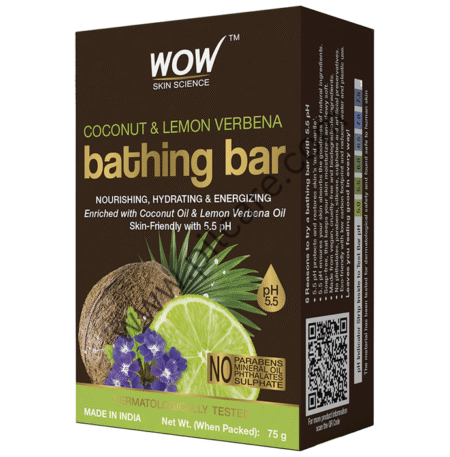WOW Skin Science Coconut & Lemon Verbena Bathing Bar (75gm Each)